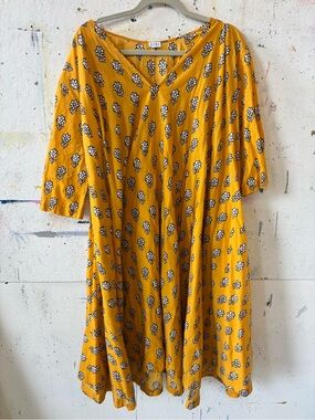 Rhode Resort Floral Yellow Caftan Dress Like New